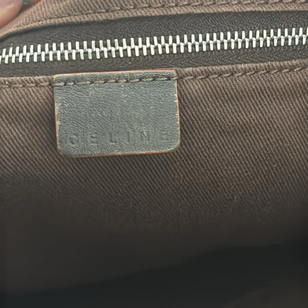 Celine Brown Monogram Canvas Satchel with Dark Brown Trim - Picture 12 of 13